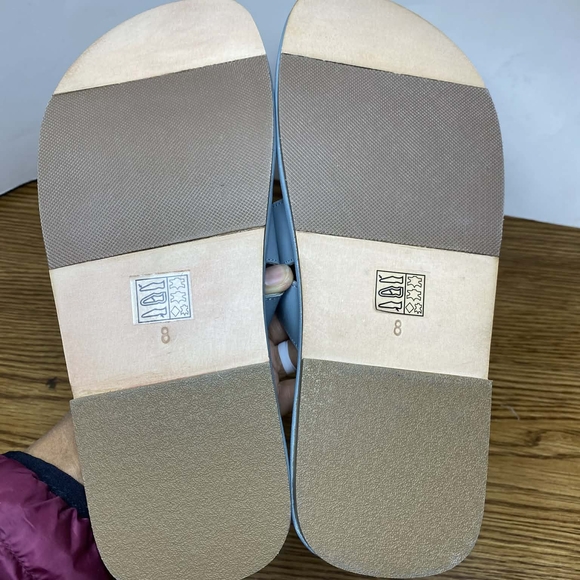 Free People Women's Sloan Buckle Sandals Size 8M Slip On Comfort Ash Blue - Picture 7 of 7